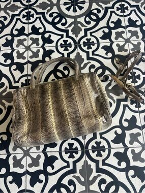 Genuine snakeskin Handbag - Neutral